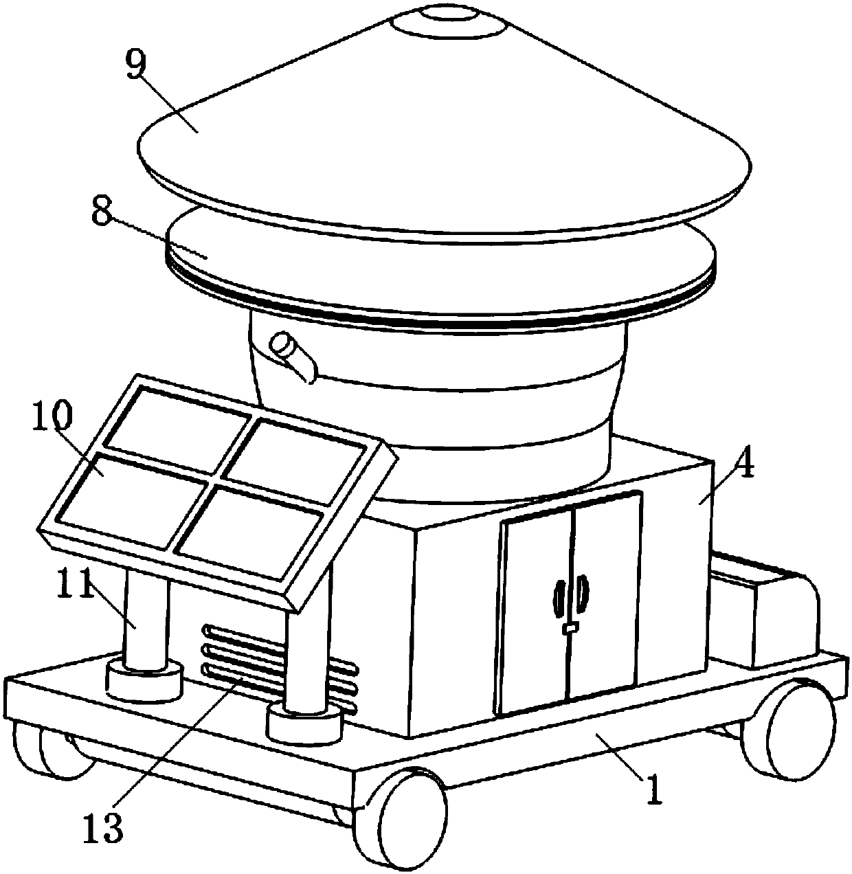 Travelling automatic fertilizing method