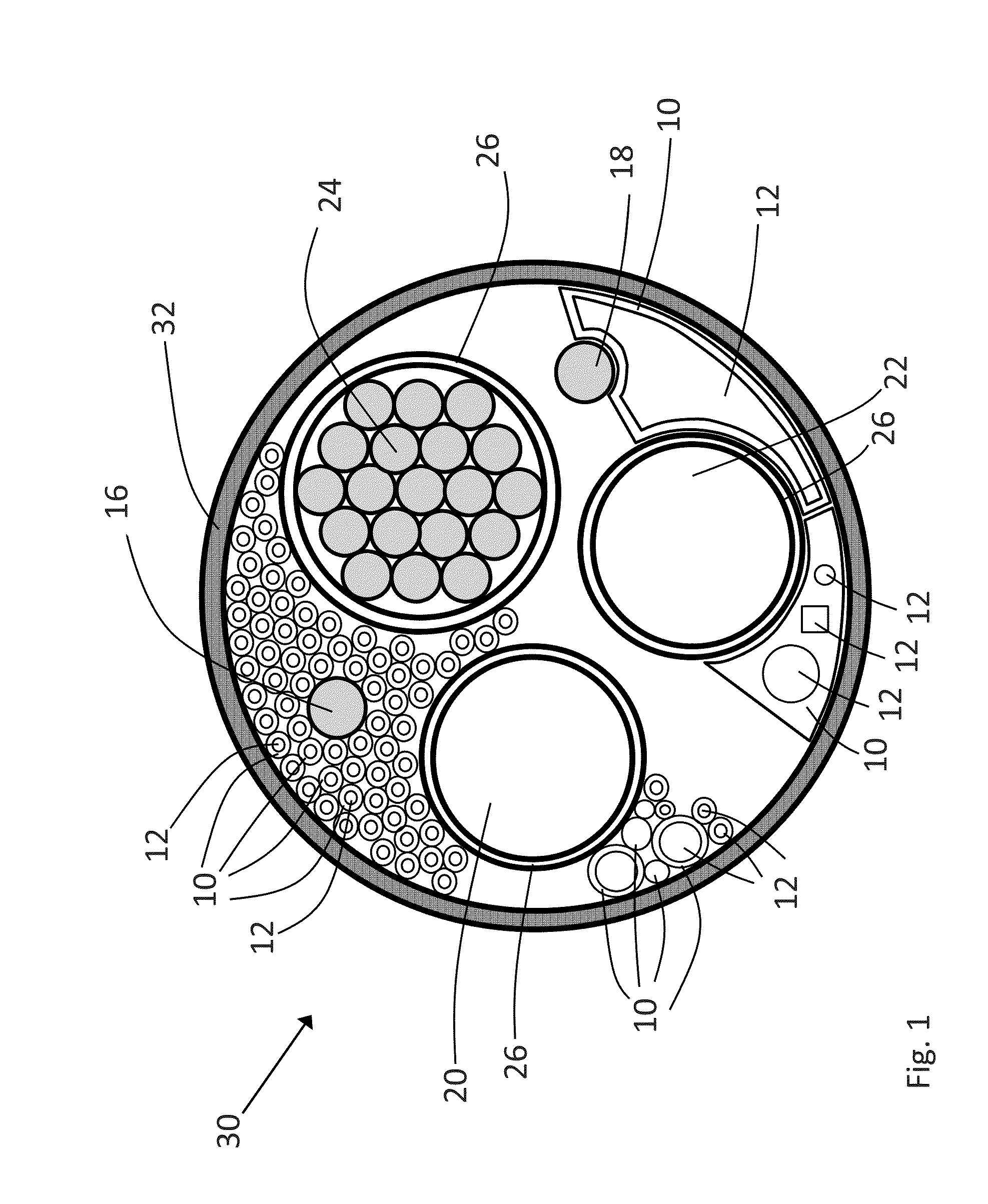 Internal cooling of power cables and power umbilicals
