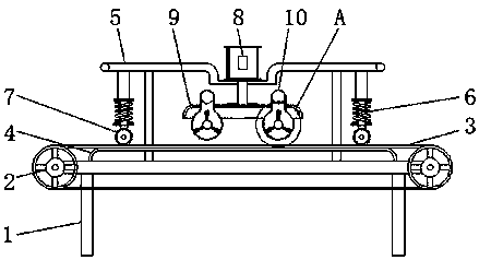 Continuous trimming device for carpets