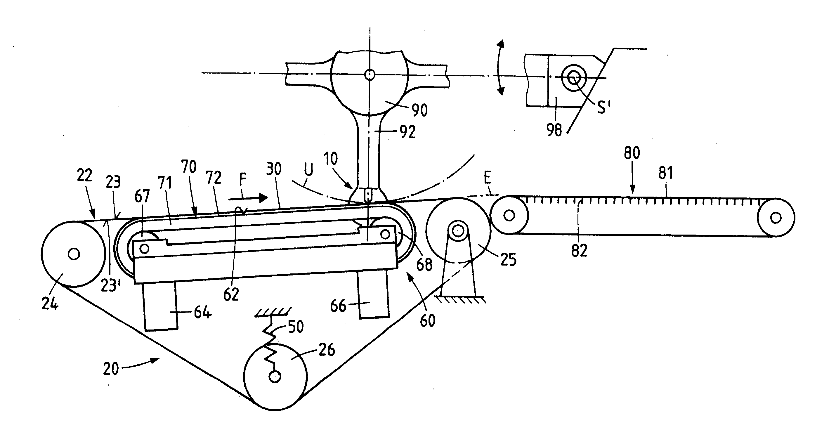 Apparatus for processing flat articles, in particular printed products