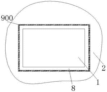 An installation device for an outdoor led screen