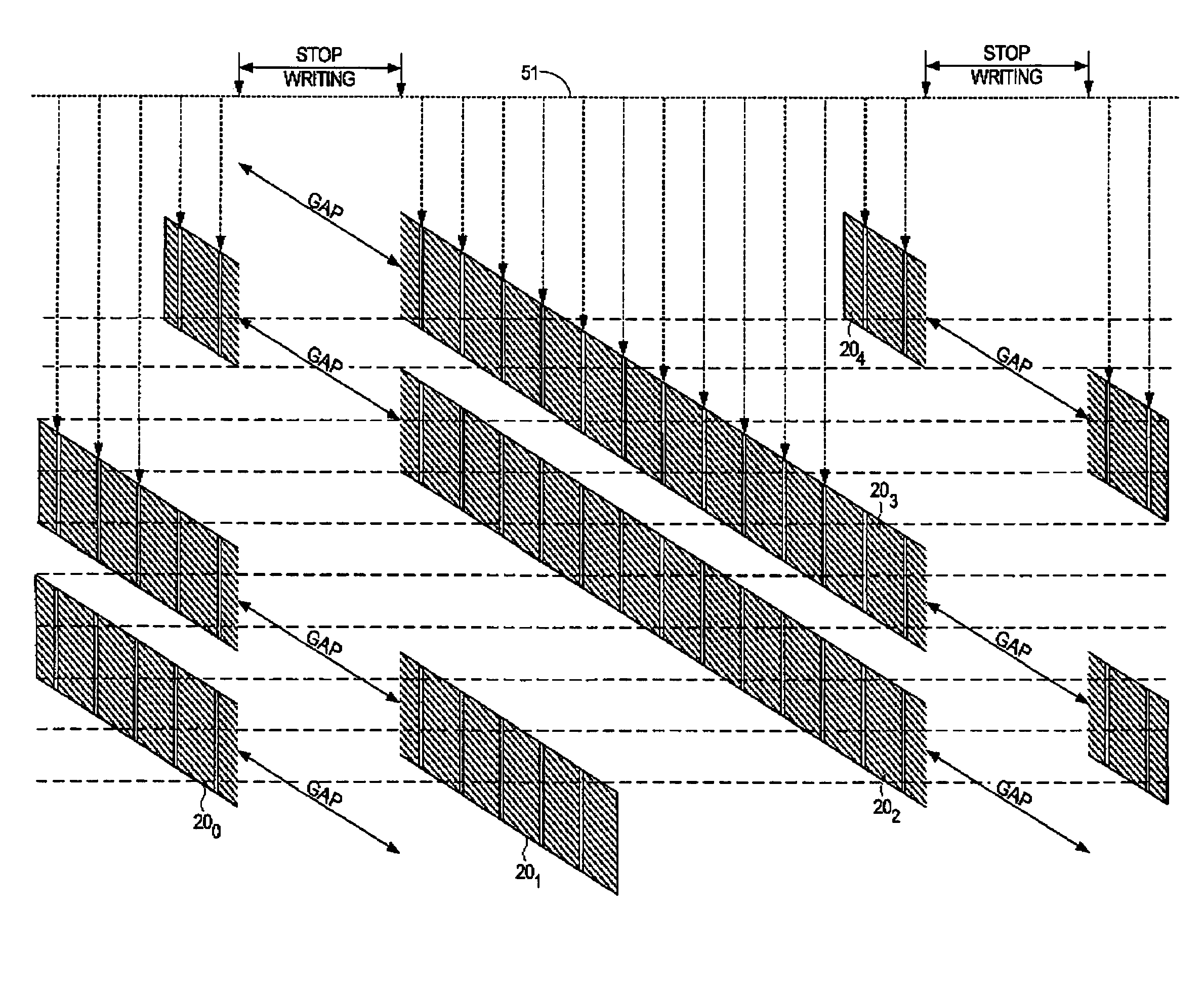 Servo writing a disk drive by writing discontinuous spiral tracks to prevent overheating