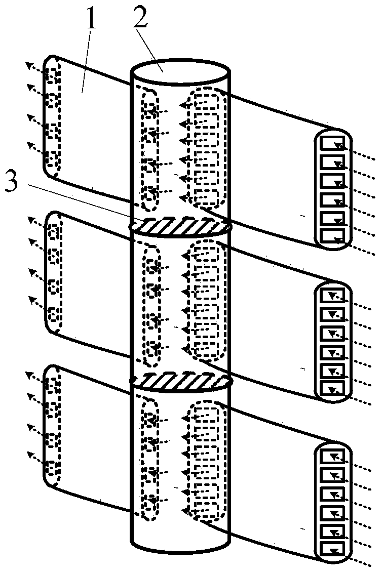 Micro-channel flat tube wound heat exchanger with variable hydraulic diameter in same flow path
