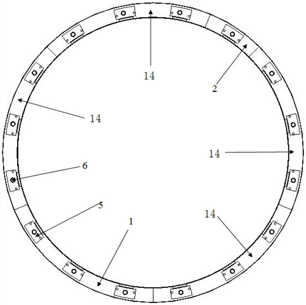 A shield tunnel segment longitudinal prestressed reinforcement structure and construction method