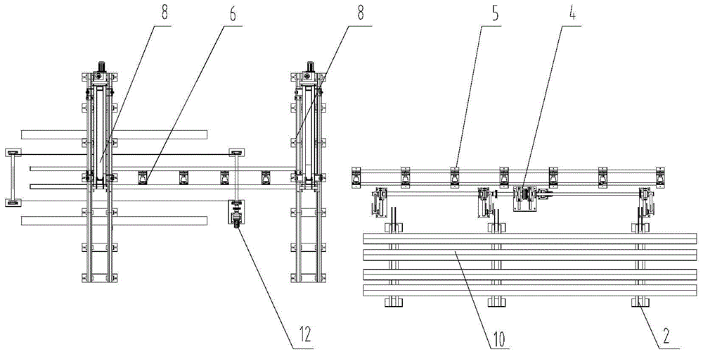 Angle steel galvanized numerical control threading and hanging device and threading and hanging process
