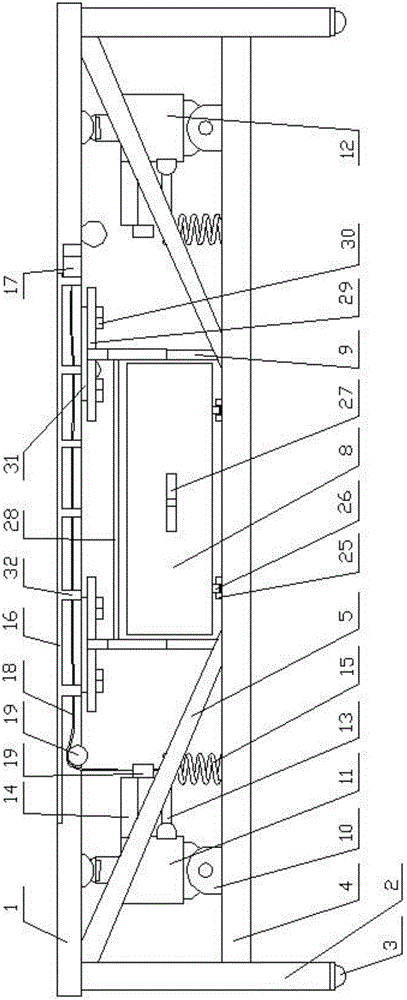 Orthopedic ankle postoperative nursing bed apparatus