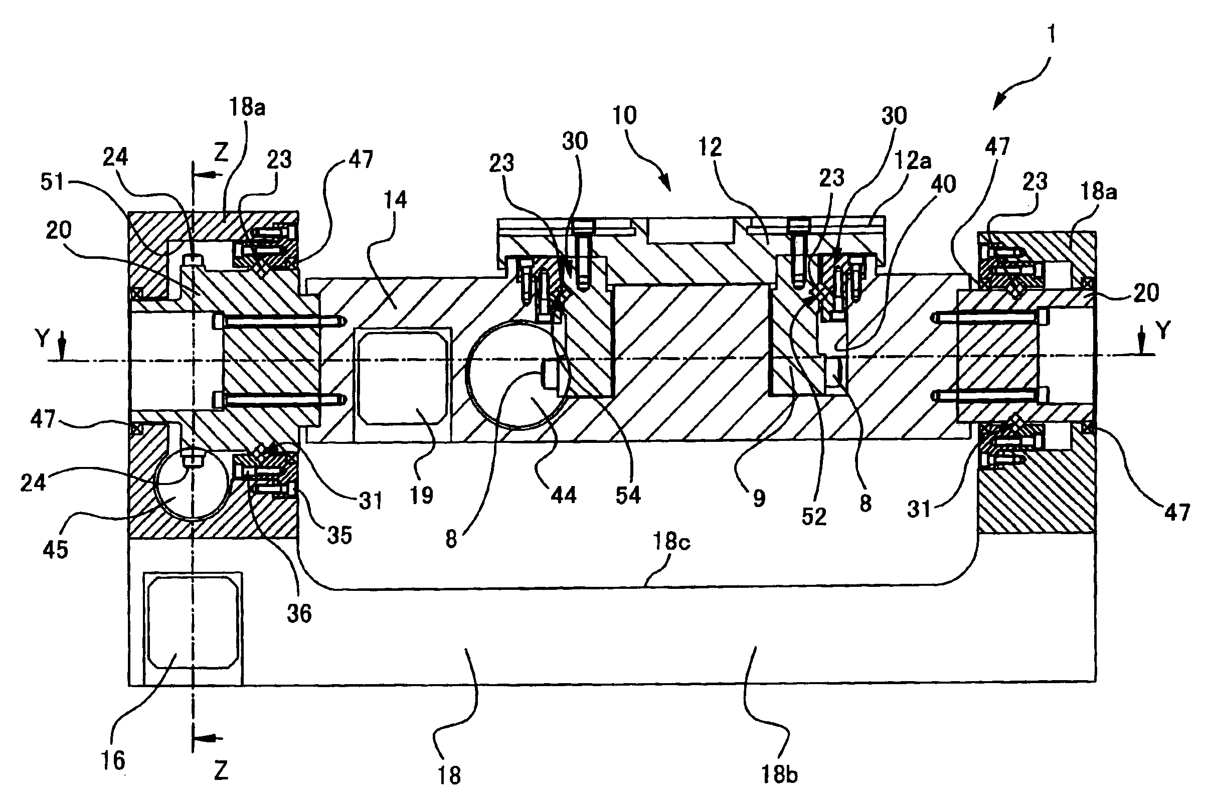 Inclining and rotating table apparatus