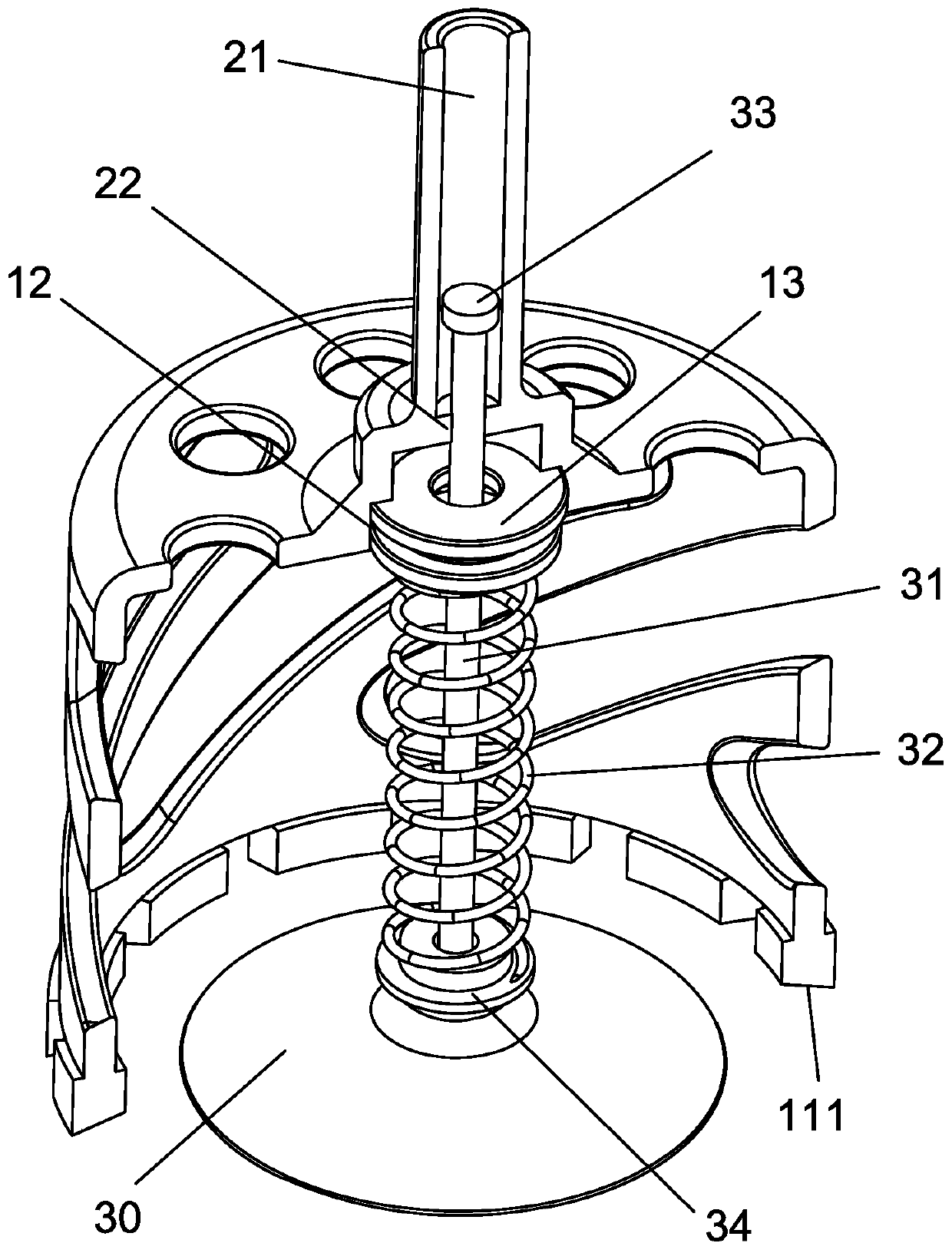 Double-layer glass trepanning device
