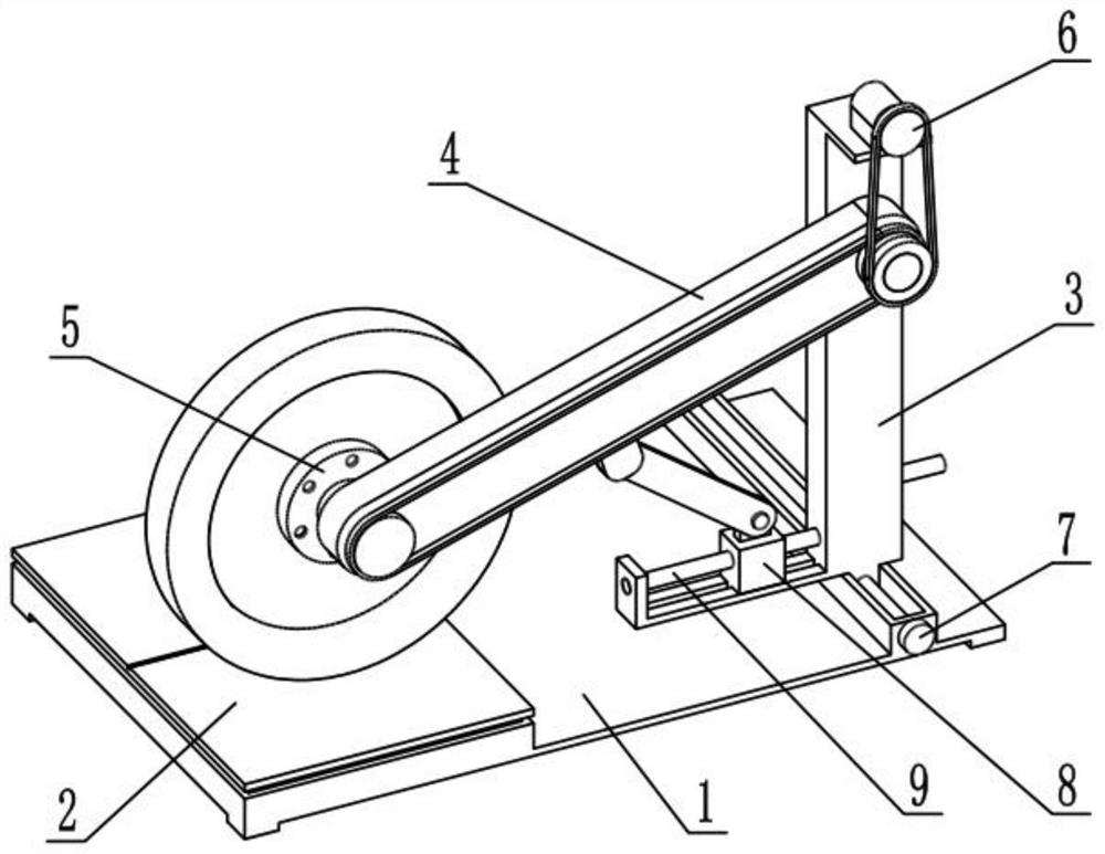 A tire performance testing device