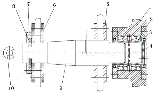 Crane horizontal wheel mechanism capable of adjusting clearance