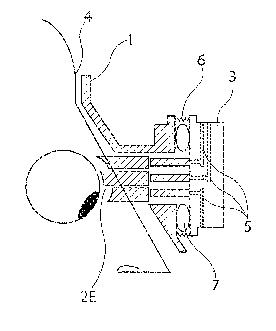 Contoured facial mask with multiple contact probes for use with tactile tonometer