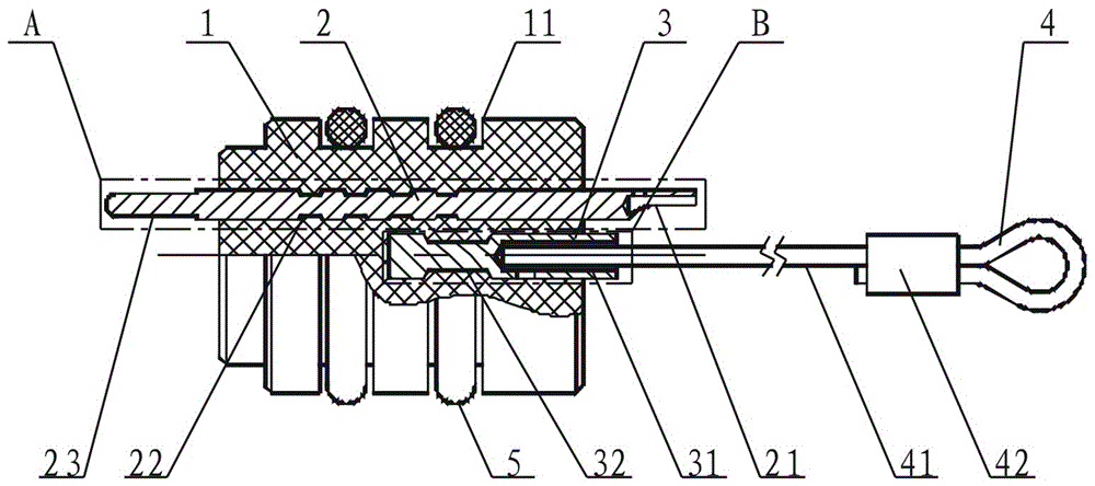 Conveniently disassembled electrical connector having temperature resistance and pressure bearing