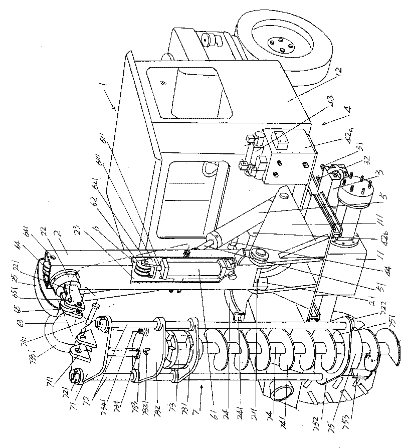 Pot hole drilling machine carried on vehicle