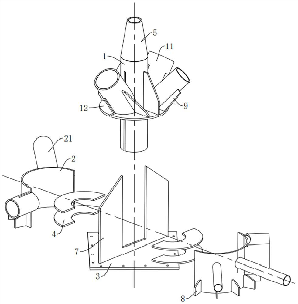 Supporting nodes of large-span V-shaped truss structure system