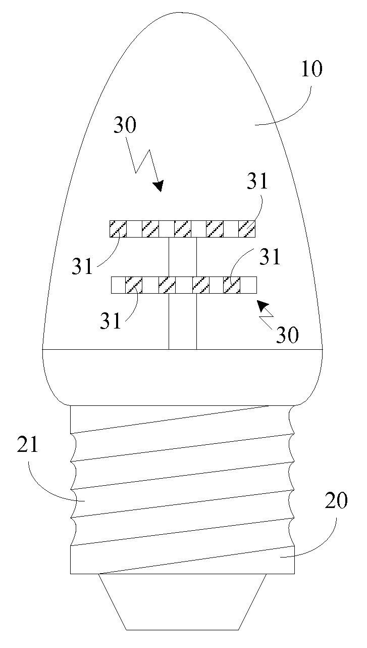 Omnidirectional light bulb using light emitting diode