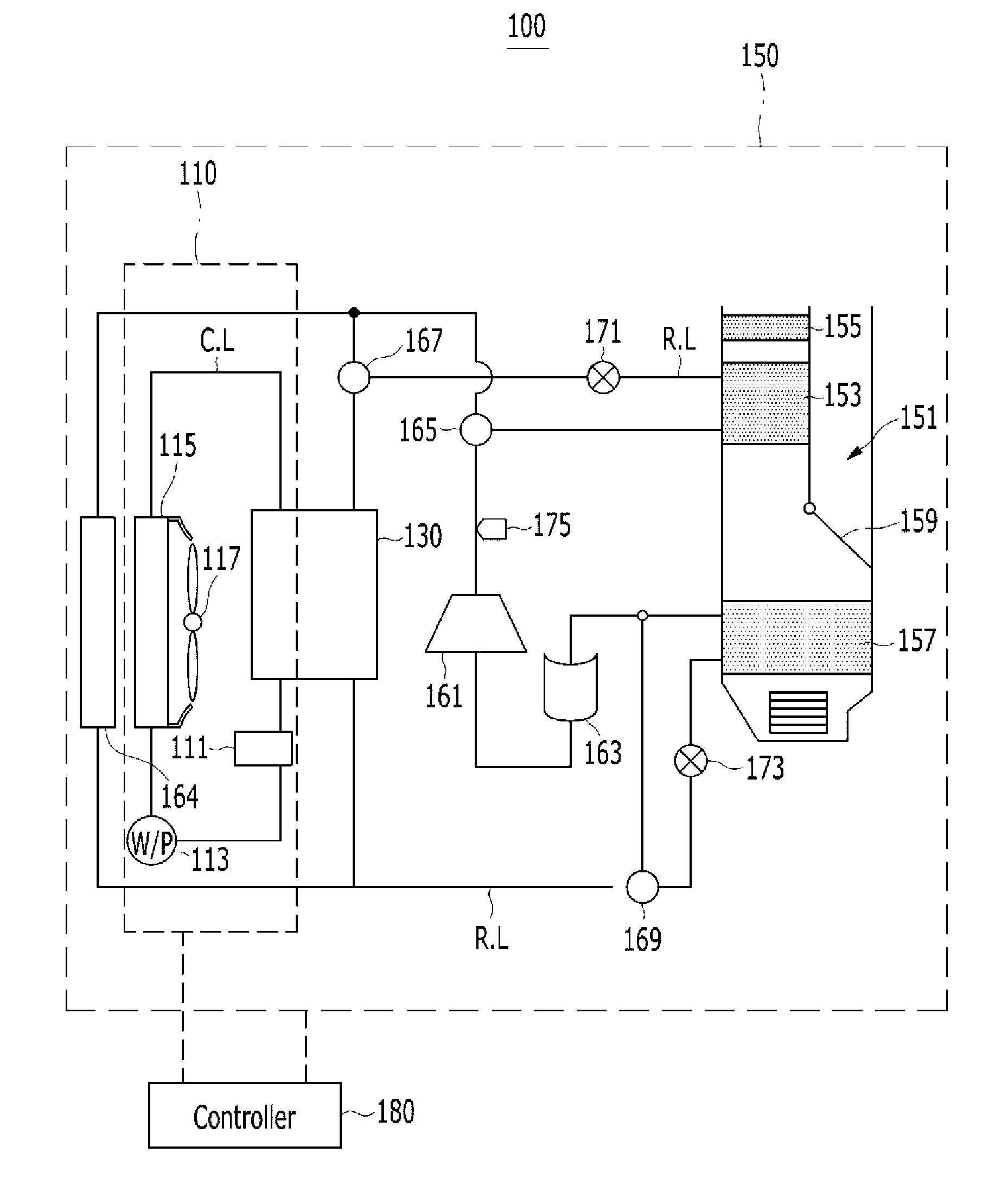 Heat pump system for vehicle