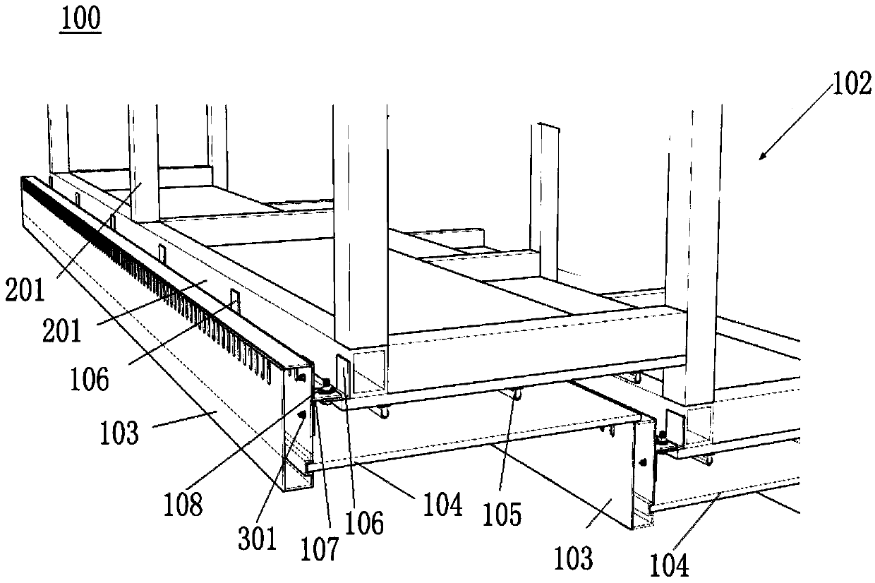 Assembled imitation wood structure and modelling body