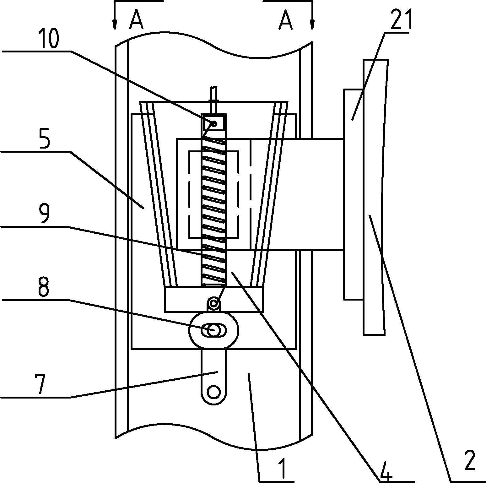 Anti-falling device of vertical elevating equipment