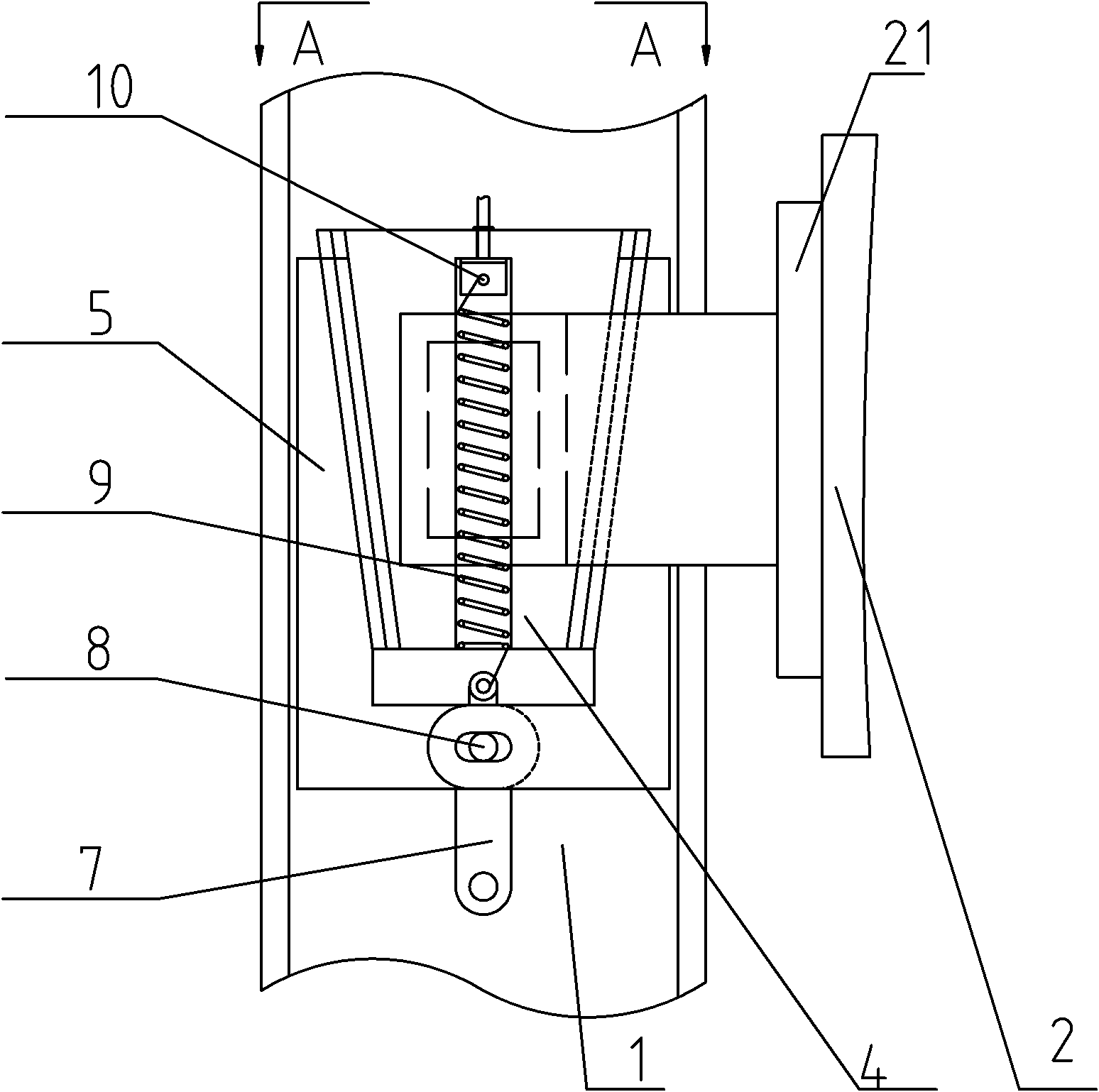 Anti-falling device of vertical elevating equipment