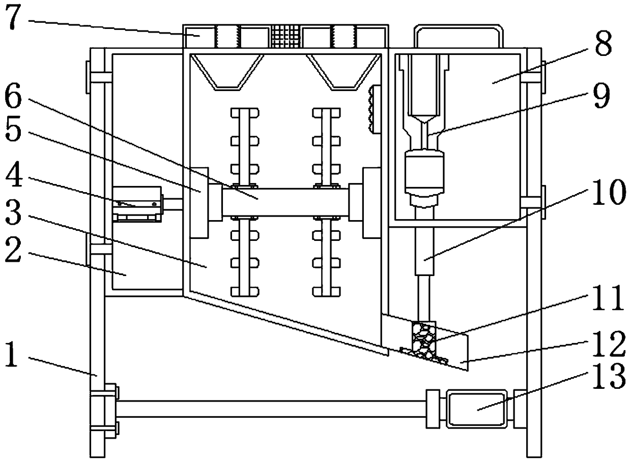 Integrated device for automatically stirring, mixing and packaging medical liquid medicine