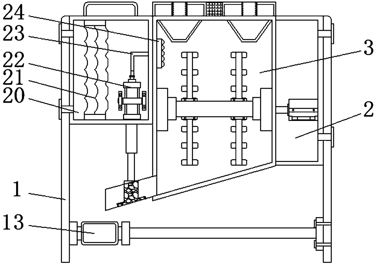 Integrated device for automatically stirring, mixing and packaging medical liquid medicine