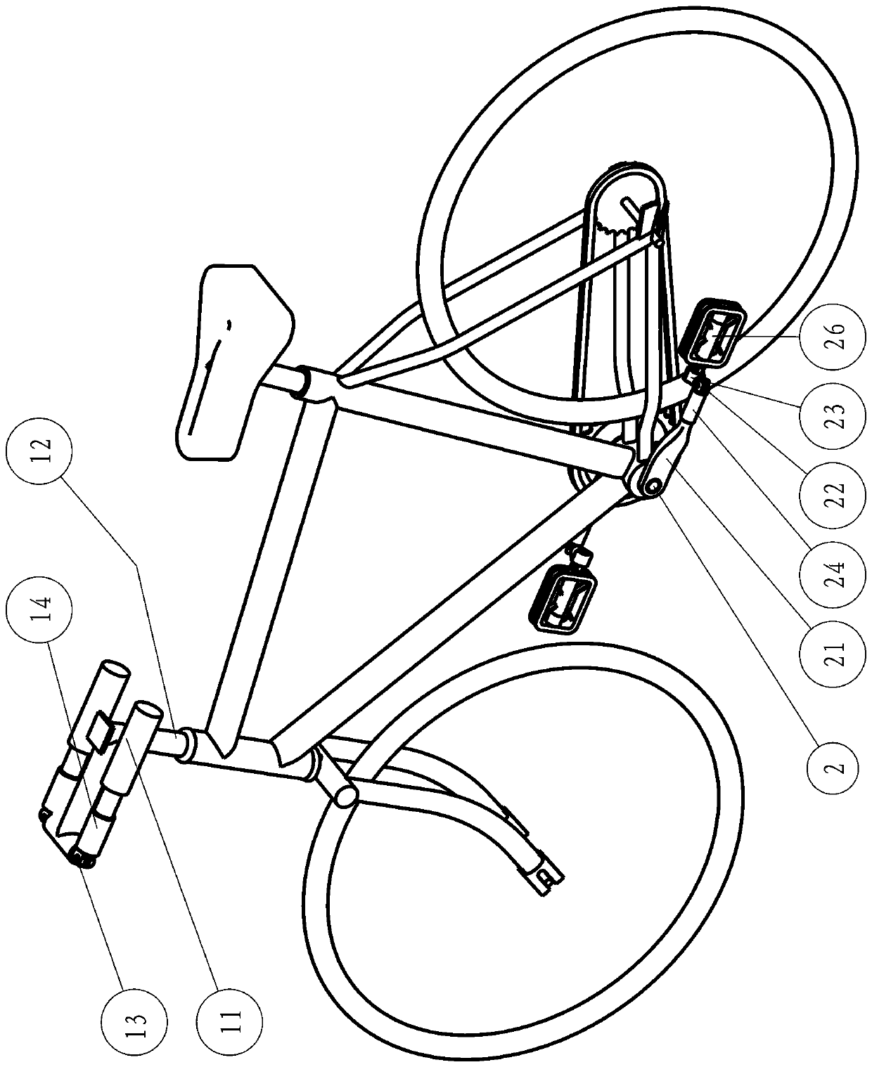 Bicycle capable of being flatly stored