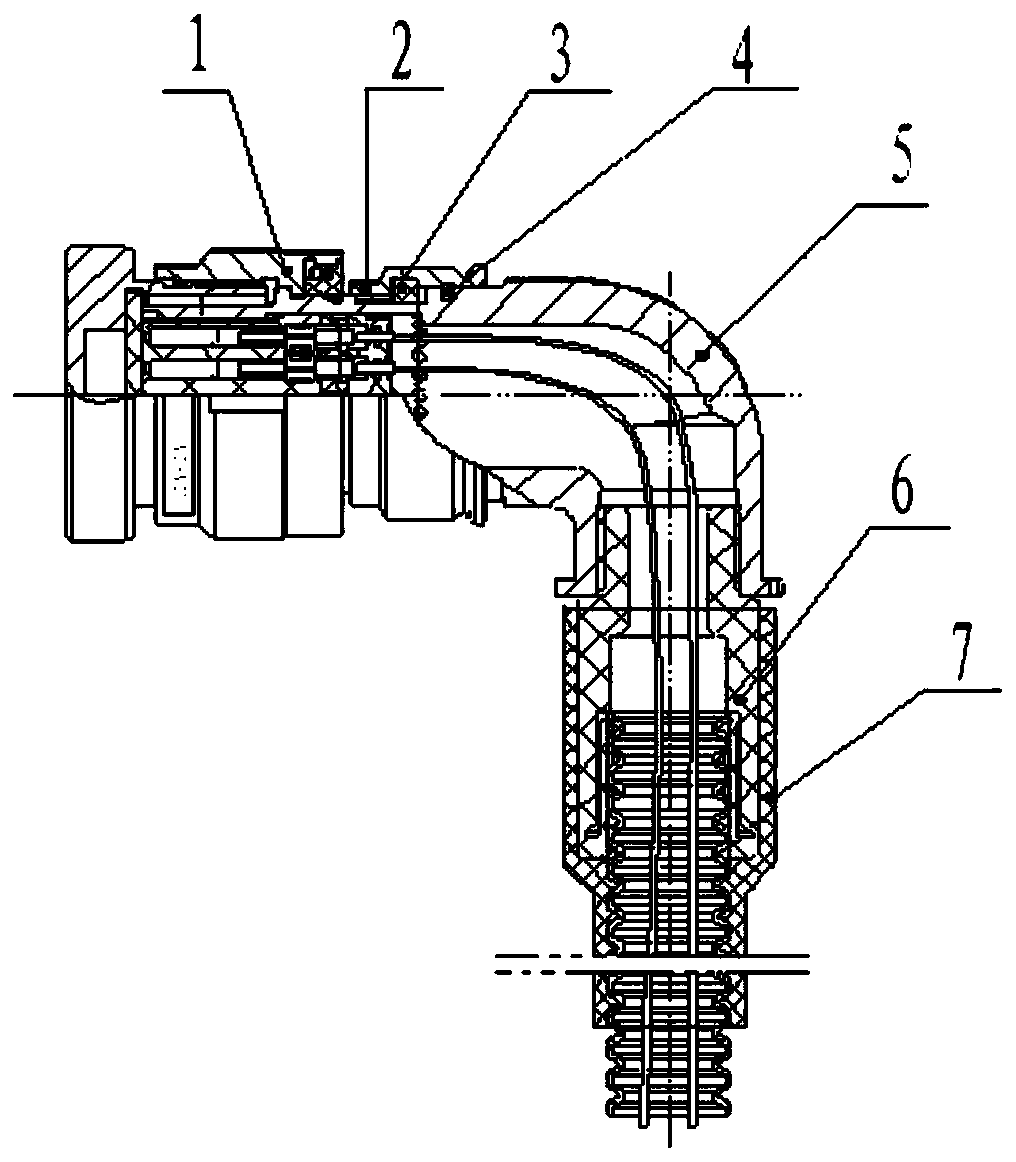 A bent tail attachment of an optical fiber connector plug