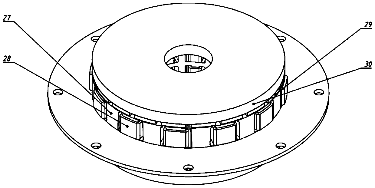 Direct-drive type disc spring energy storage and return type linear-motion quick shut-off performing mechanism