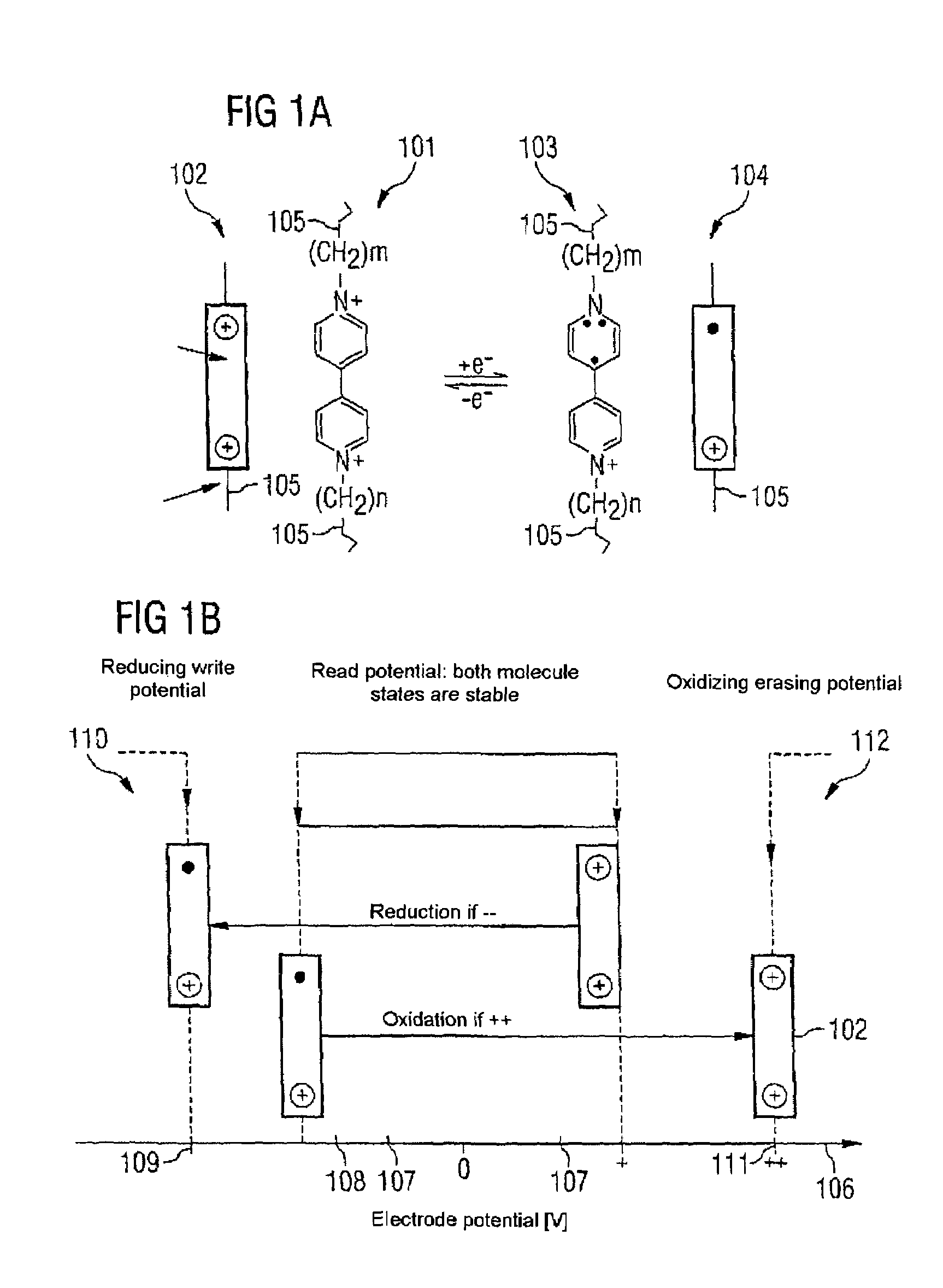 Circuit element having a first layer composed of an electrically insulating substrate material, a method for producing a circuit element, bispyridinium compounds and their use in circuit elements
