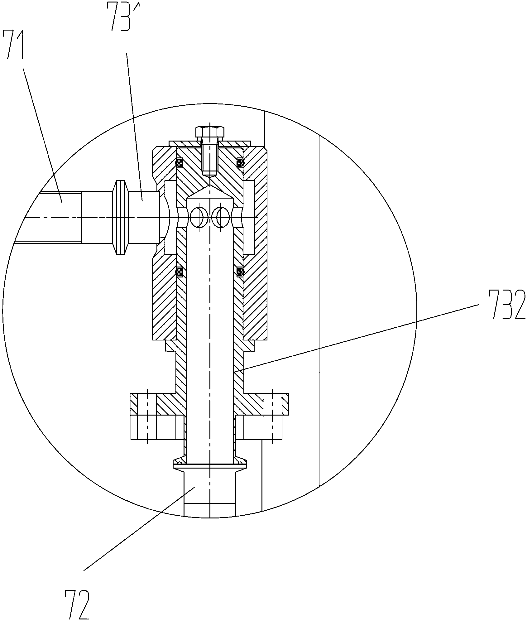 Rubber plug conveying system used between rubber plug cleaning machine and filling and plugging machine