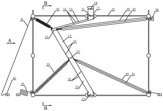 Bracing wire type hanging and folding screen