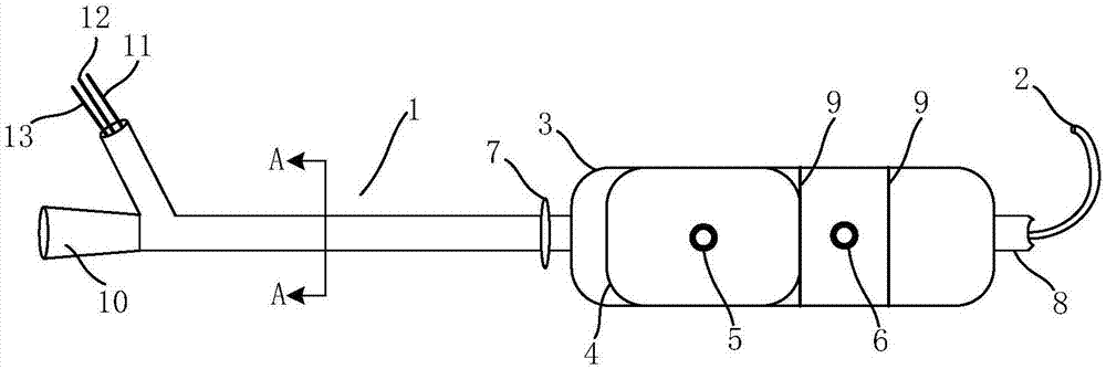 Prostate expanding catheter realizing visual locating