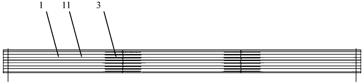 Segmental beam with horizontally distributed reinforcing bars