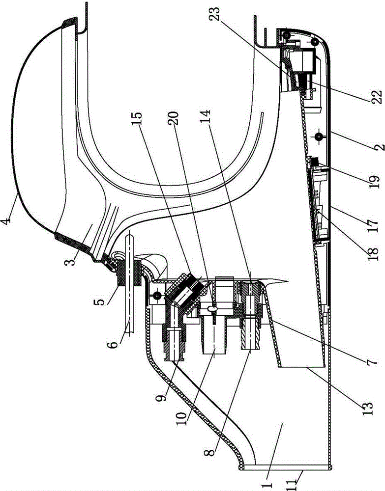 An excrement collection device for an automatic nursing machine