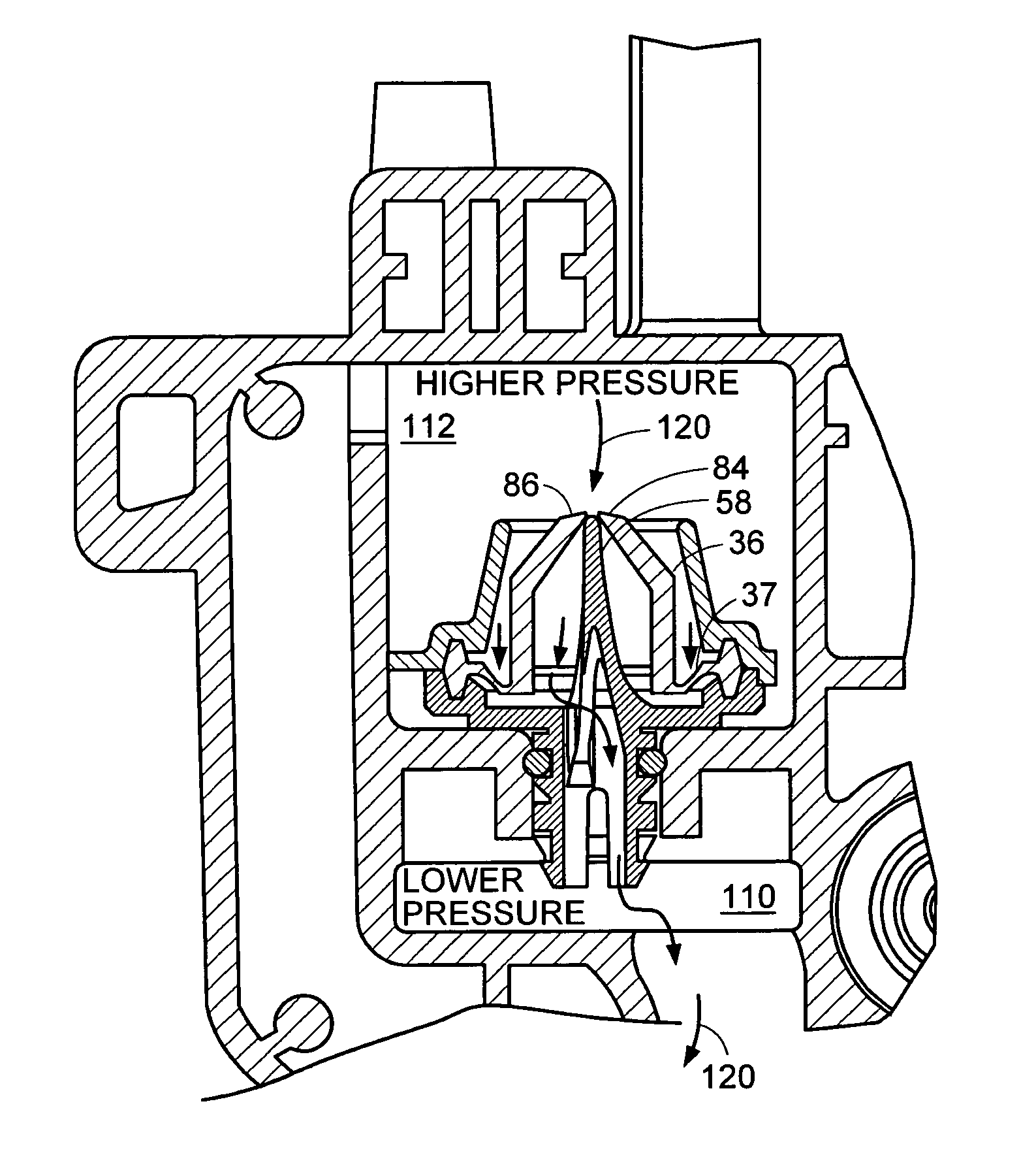 Valve for use with chest drainage system