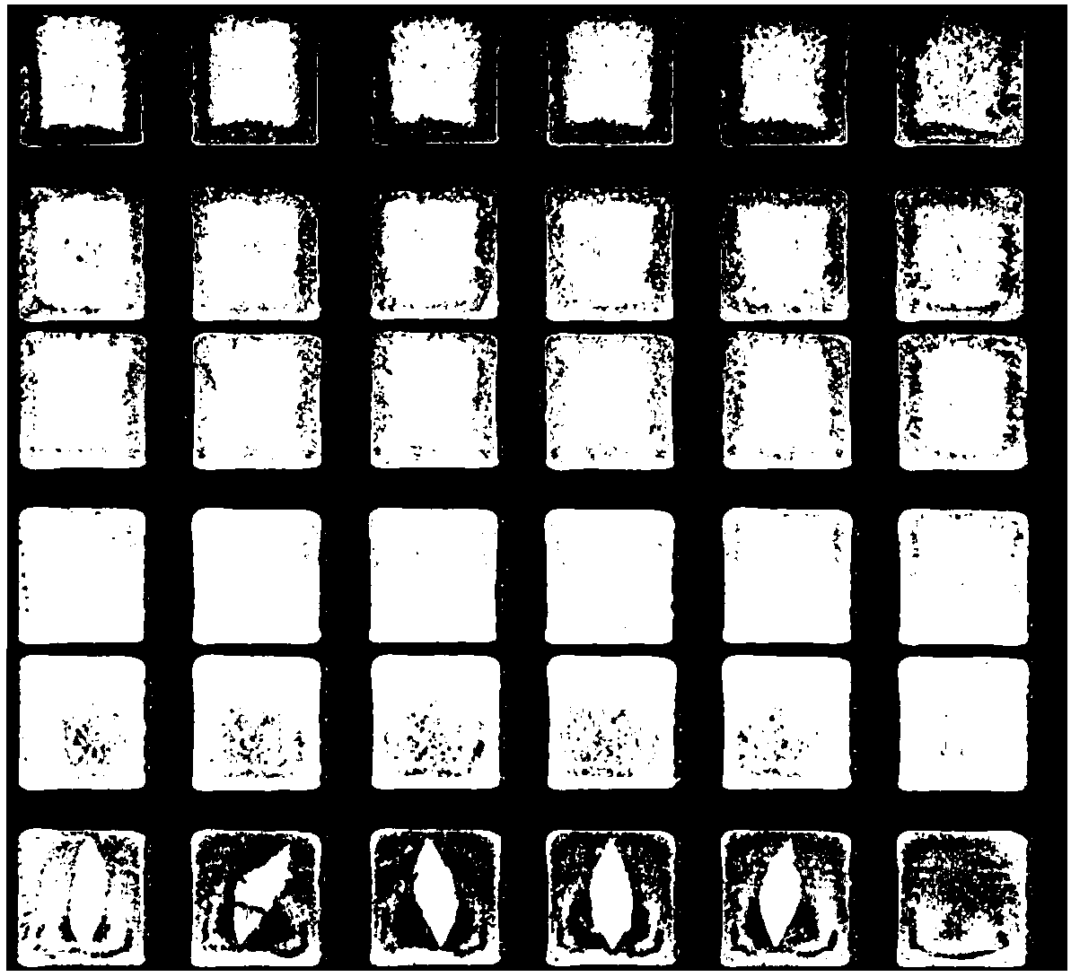 Method for decreasing MOD type silver ink film defects by adjusting ink droplet spacing