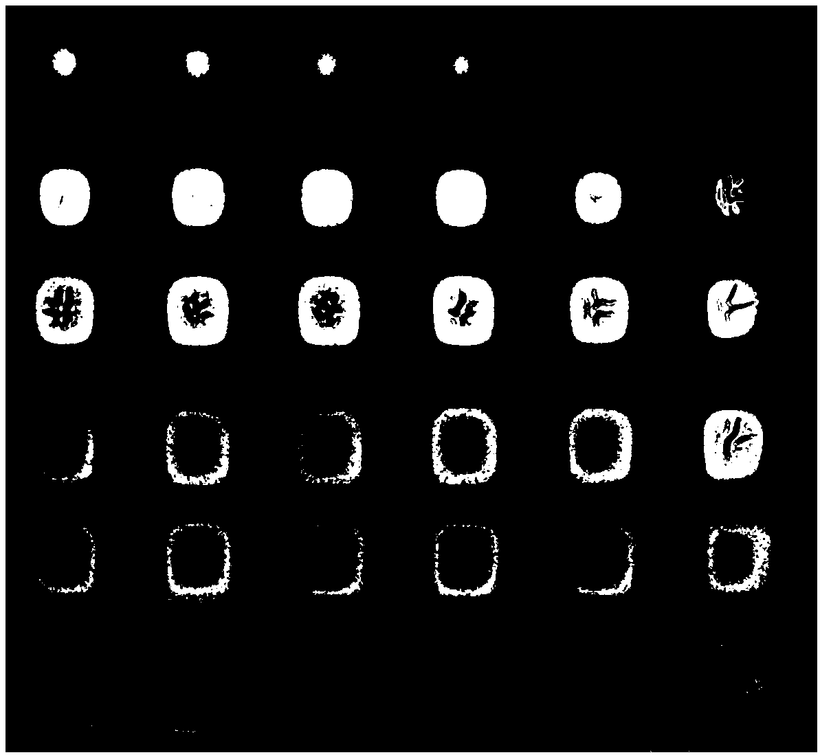 Method for decreasing MOD type silver ink film defects by adjusting ink droplet spacing