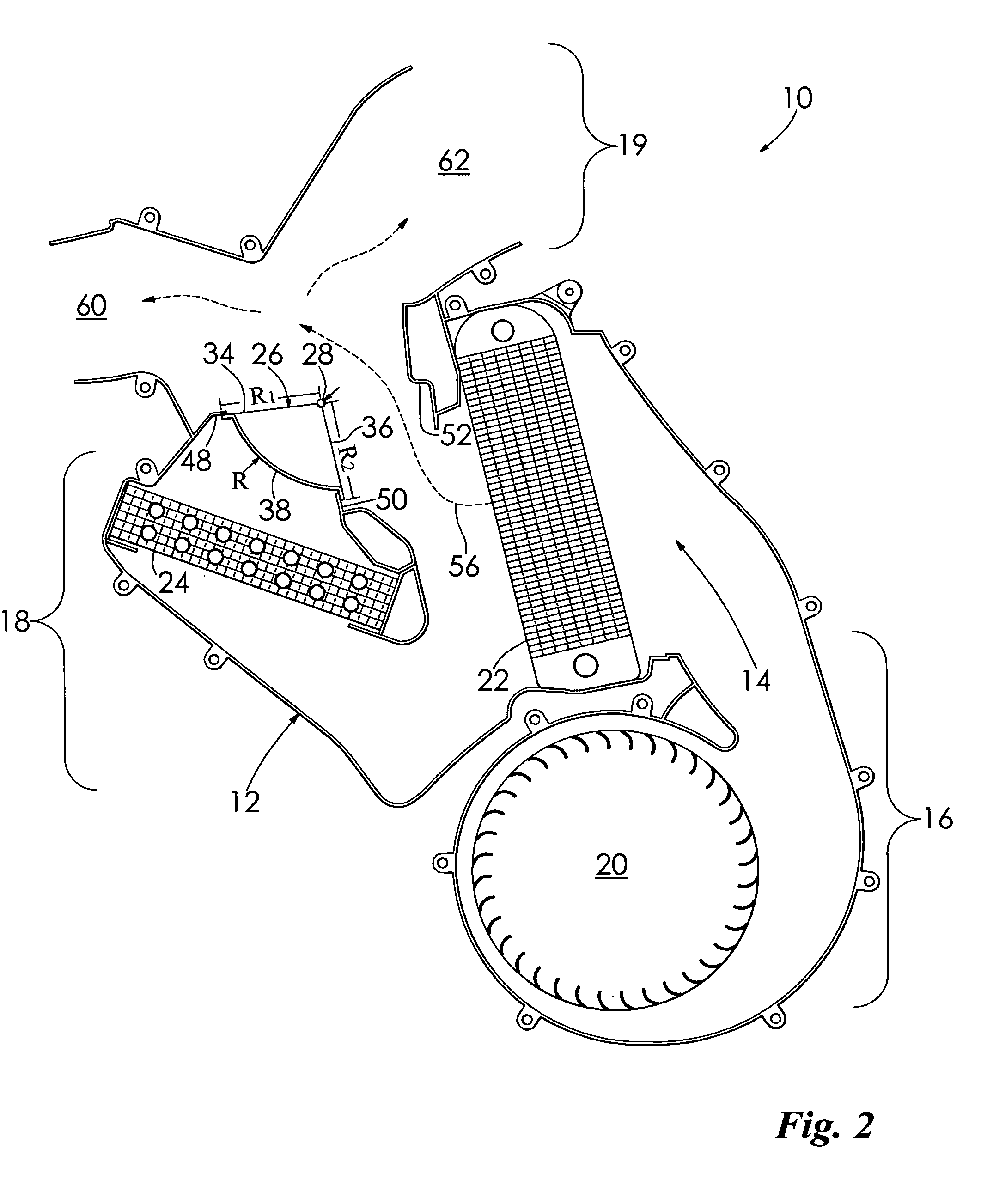 Temperature door for a vehicle and heating, ventilation, and air conditioning system