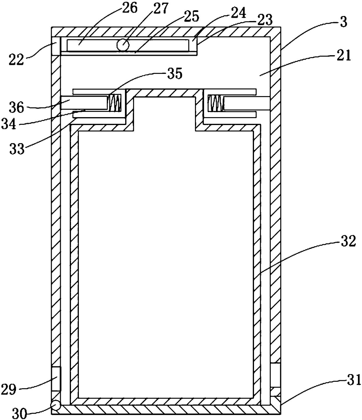 Telescopic safety hammer internally provided with blade