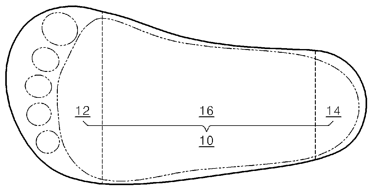 Infant shoe and last used for manufacturing same