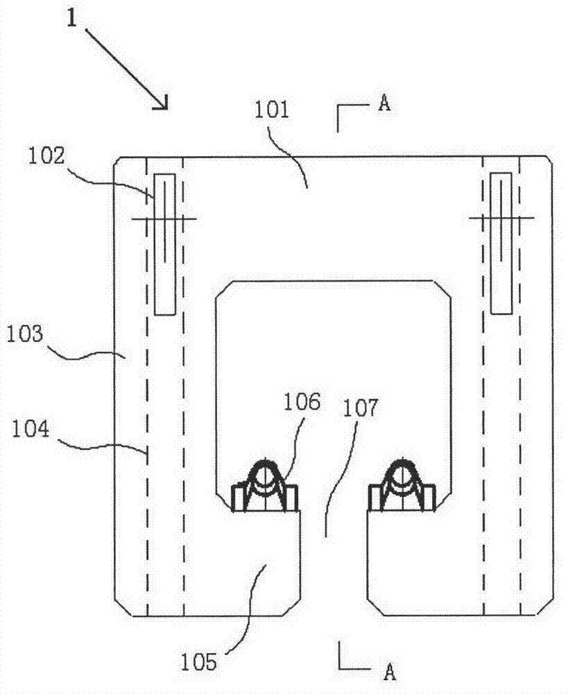 Hook-shaped lifting saddle and supporting structure of rail rope