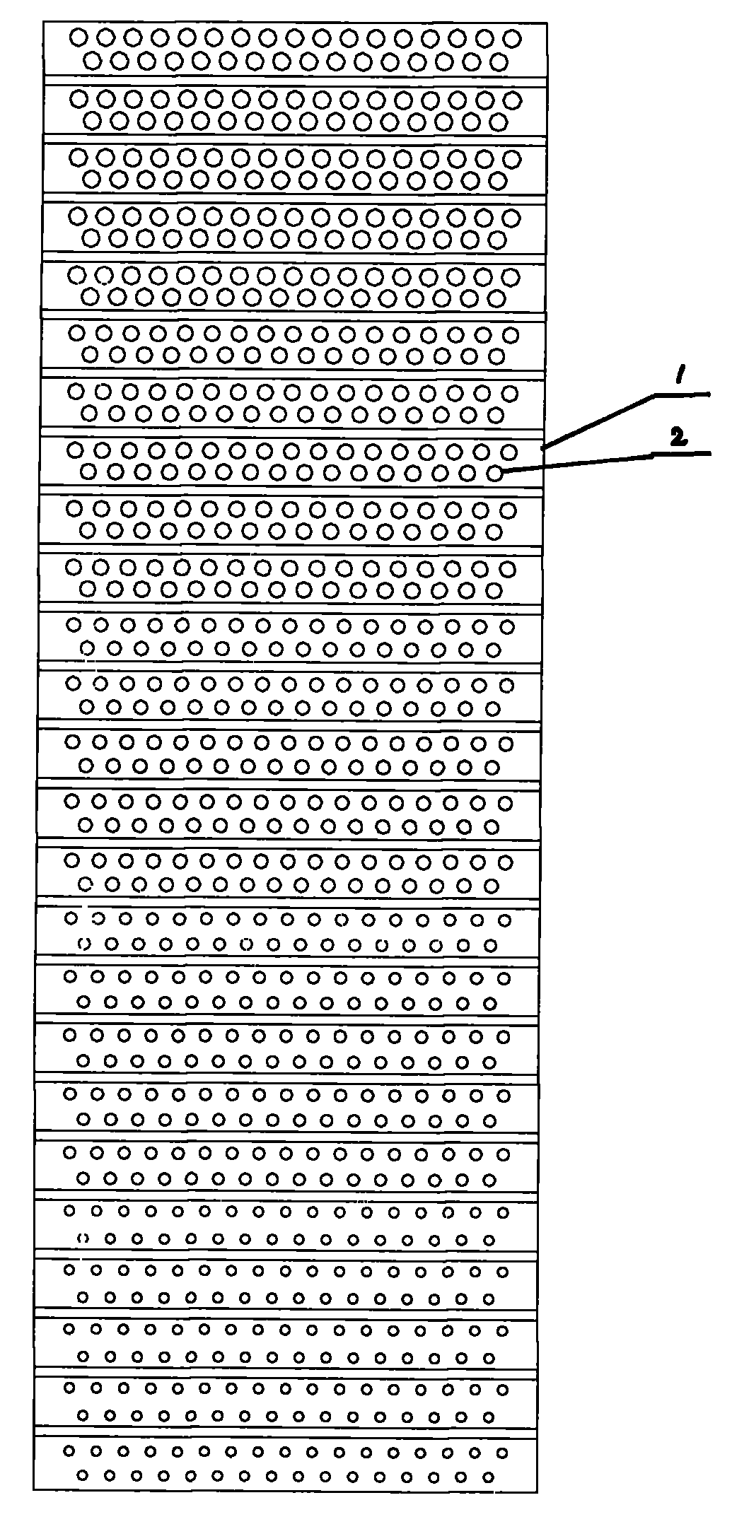 Bar-shaped combination electrode in aluminum foil formation energy-endowing groove and preparation method thereof