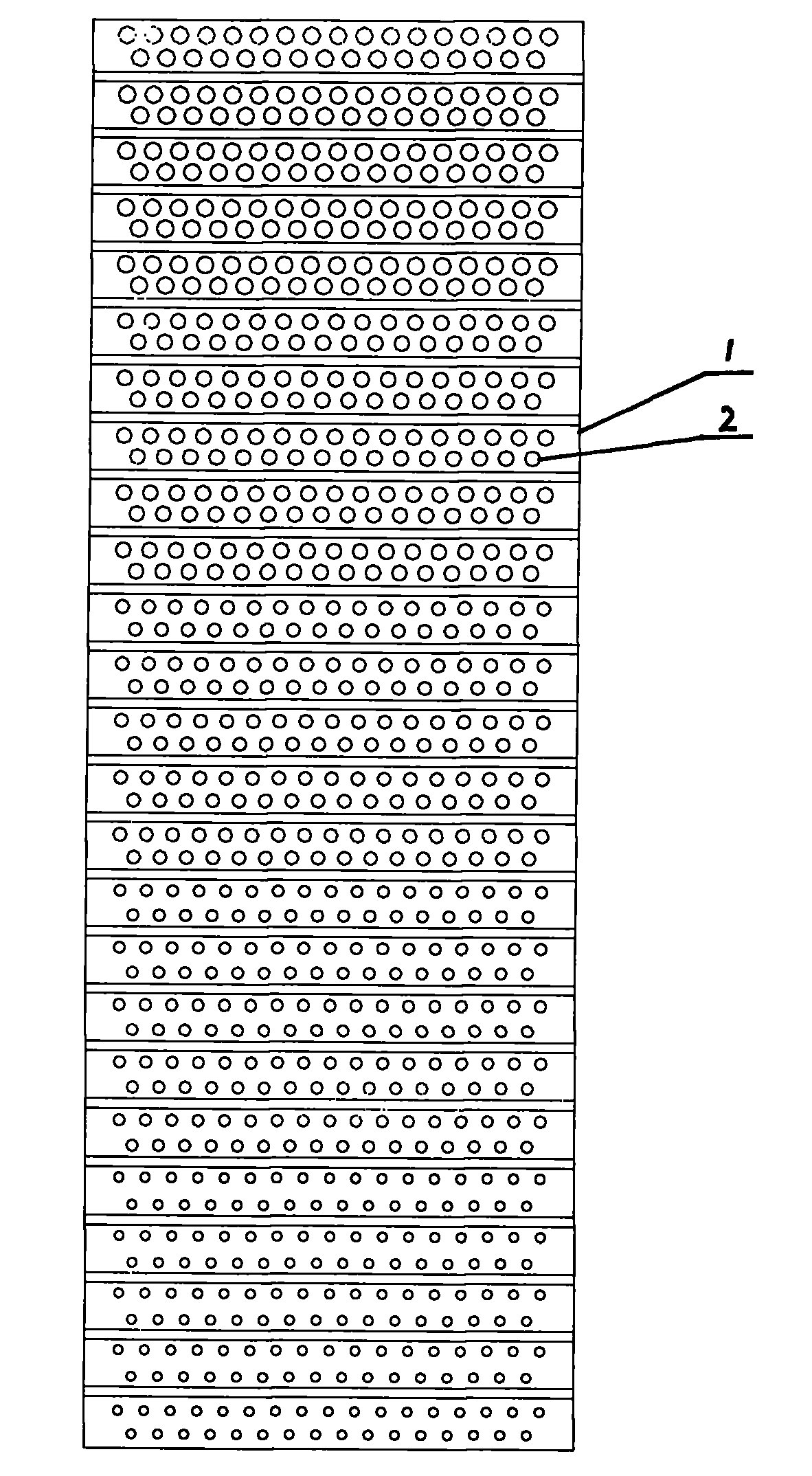 Bar-shaped combination electrode in aluminum foil formation energy-endowing groove and preparation method thereof