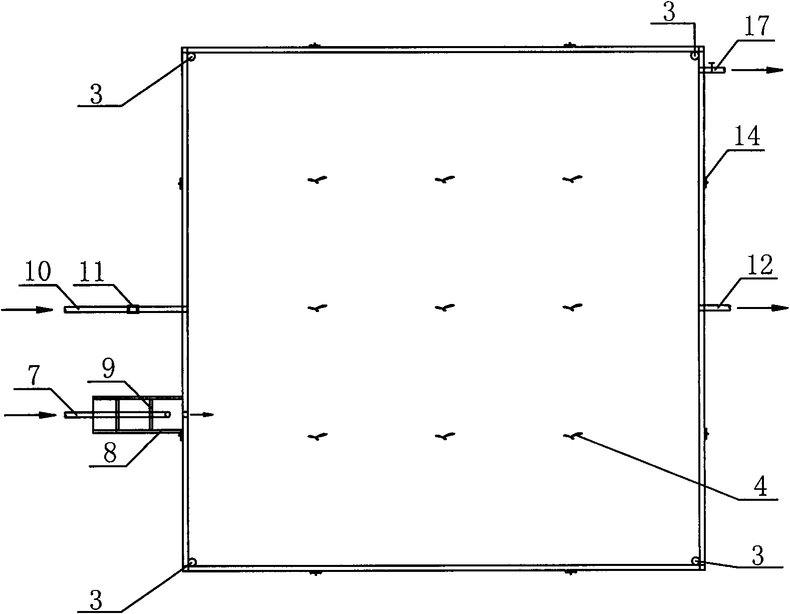 Method for testing influence of different carbon dioxide concentrations on growth of submerged plants