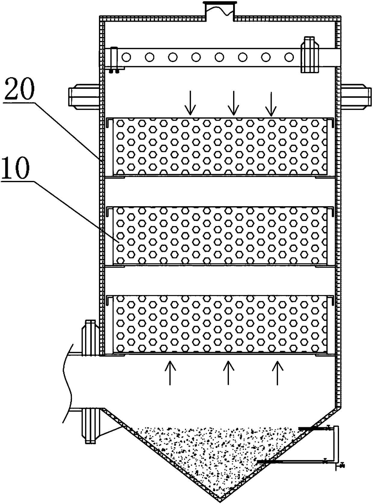 High-temperature flue gas quenching device