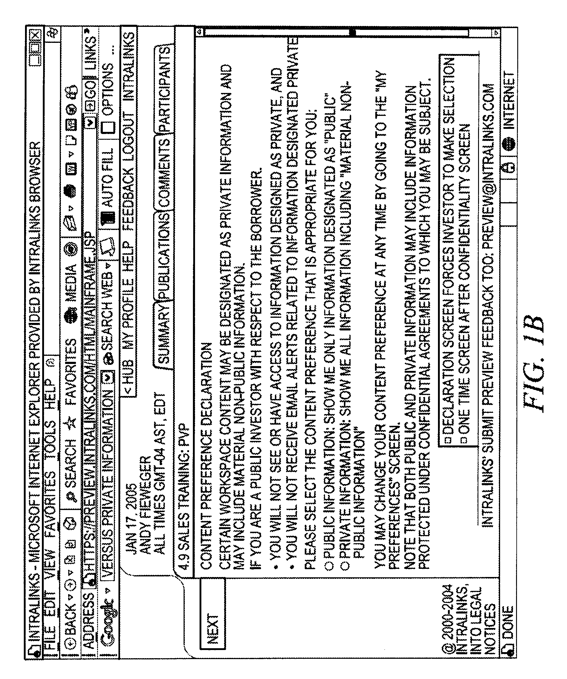 System and method for information delivery based on at least one self-declared user attribute