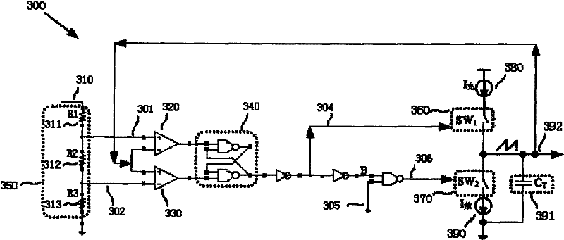 System for providing working frequency for switching power supply converter