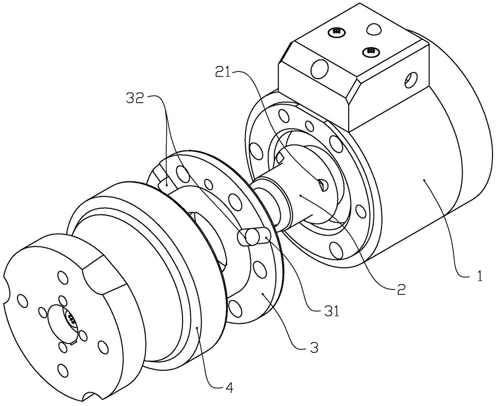 Flange positioning connecting rod assembly unit for welding gun anti-collision device