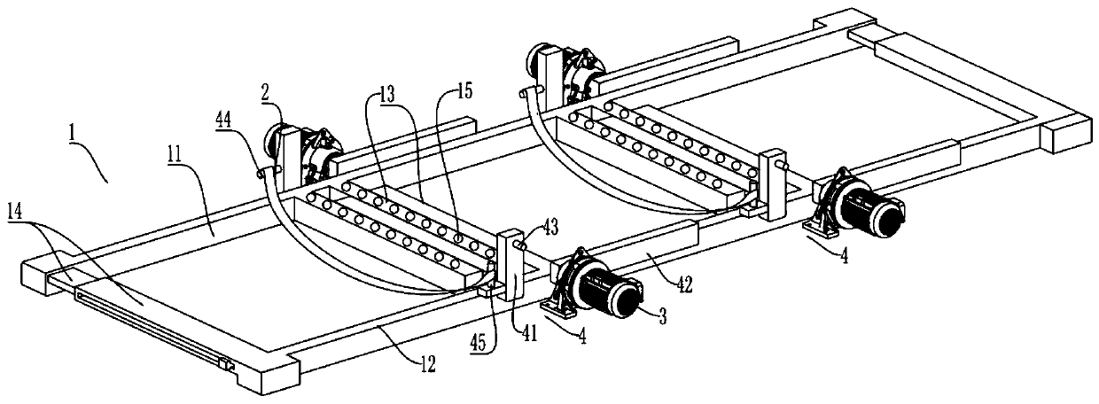 Steel pipe rod safe placing device for steel plate rolling machine