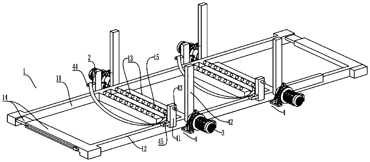 Steel pipe rod safe placing device for steel plate rolling machine